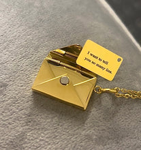 Load image into Gallery viewer, Envelope Message Necklace