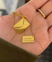 Load image into Gallery viewer, Envelope Message Necklace