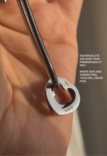 Load image into Gallery viewer, Heart Charm Engraved Bracelet