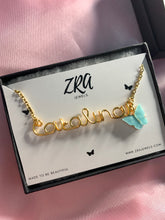 Load image into Gallery viewer, Gold Butterfly Name Necklace