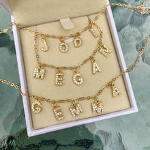Load image into Gallery viewer, Gold Diamanté Name Necklace