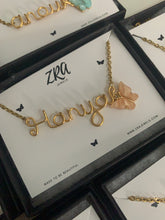 Load image into Gallery viewer, Gold Butterfly Name Necklace