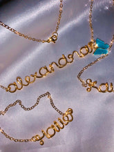 Load image into Gallery viewer, Gold Butterfly Name Necklace