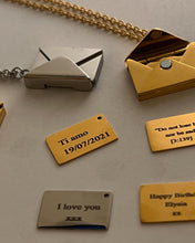 Load image into Gallery viewer, Envelope Message Necklace