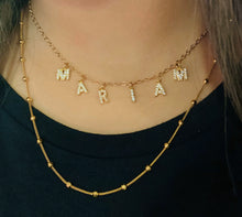 Load image into Gallery viewer, Gold Diamanté Name Necklace