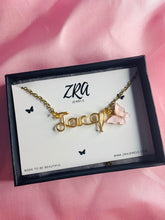 Load image into Gallery viewer, Gold Butterfly Name Necklace