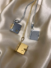 Load image into Gallery viewer, Mosque Quran Quotes Book Necklace