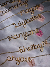 Load image into Gallery viewer, Gold Butterfly Name Necklace