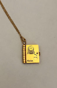 Mosque Quran Quotes Book Necklace