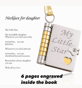 My Little Star Book Necklace