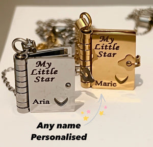 My Little Star Book Necklace