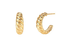 Load image into Gallery viewer, Chunky Croissant Hoop Earrings
