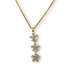 Load image into Gallery viewer, Maria Triple Flower Necklace *18k Gold Plated
