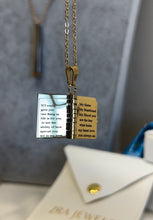 Load image into Gallery viewer, Book Necklace - Any Message Inside
