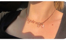 Load image into Gallery viewer, Rose-Gold Butterfly Name Necklace

