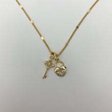 Load image into Gallery viewer, Jolie Lock and Key Necklace *18k Gold Plated
