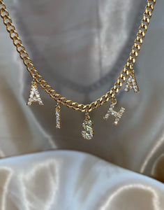 Luxe Diamanté Name Necklace