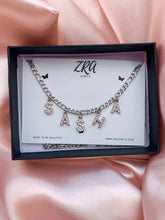 Load image into Gallery viewer, Silver Luxe Diamanté Name Necklace
