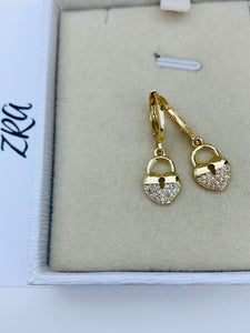 Lock Earrings *18k Gold Plated