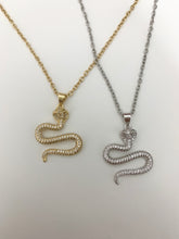 Load image into Gallery viewer, Snake Zirconia Necklace *18k Gold Plated
