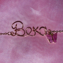 Load image into Gallery viewer, Rose-Gold Butterfly Name Necklace
