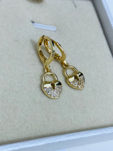 Load image into Gallery viewer, Lock Earrings *18k Gold Plated
