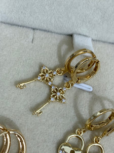 Key Earrings *18k Gold Plated