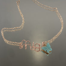 Load image into Gallery viewer, Rose-Gold Butterfly Name Necklace
