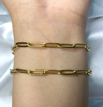 Load image into Gallery viewer, Simple Paper Clip Bracelet - Gold
