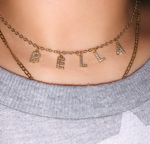 Gold Diamanté Name Necklace