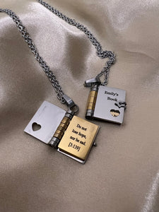 Quran Quotes Book Necklace