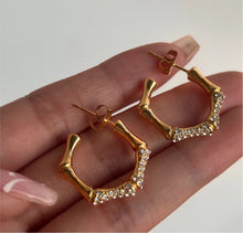 Load image into Gallery viewer, Crystal Hoops
