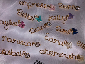 Gold Butterfly Name Necklace