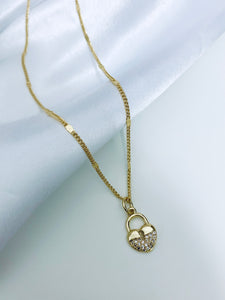 Lola Lock Necklace *18k Gold Plated