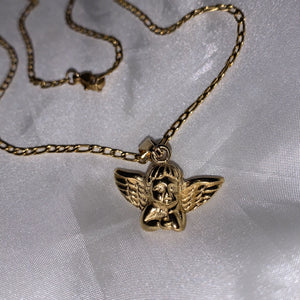 Golden Baby Angel Necklace