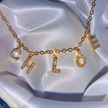 Load image into Gallery viewer, Gold Diamanté Name Necklace
