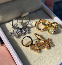 Load image into Gallery viewer, Mia Butterfly Huggies *18k Gold Plated
