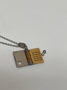 Book Necklace - Any Message Inside