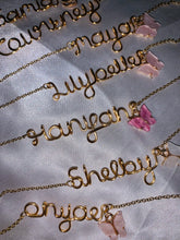 Load image into Gallery viewer, Gold Butterfly Name Necklace
